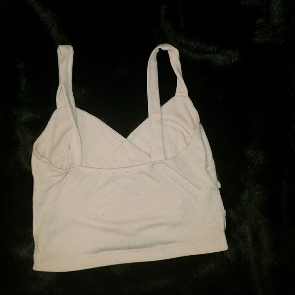 light pink crossed crop top - Picture 2 of 3